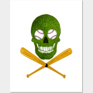 Baseball Skull Posters and Art